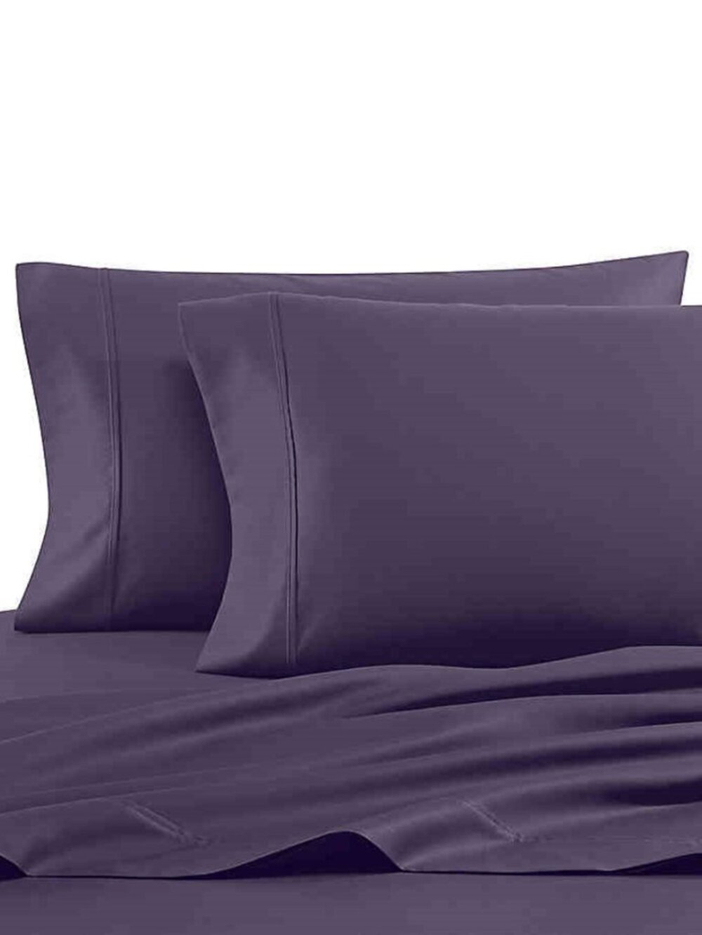 new 3-piece PURPLE Heartland 400 TC 100% Cotton Satee-Weave TWIN Sheet Set